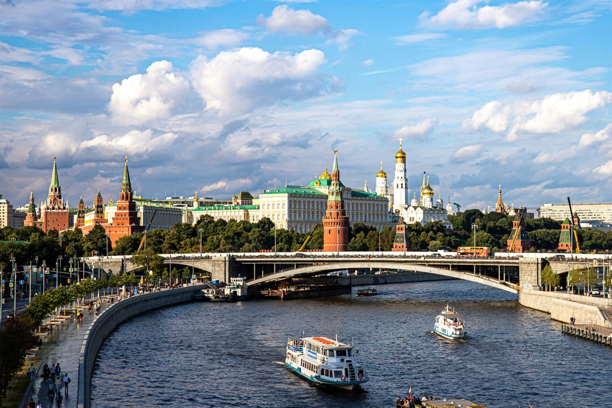 View of the Kremlin and the Moskva River in Moscow